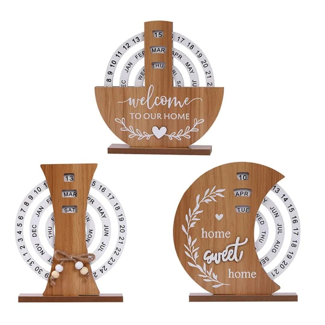 Wooden Creative Perpetual Calendar