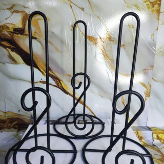Black kitchen towel holder