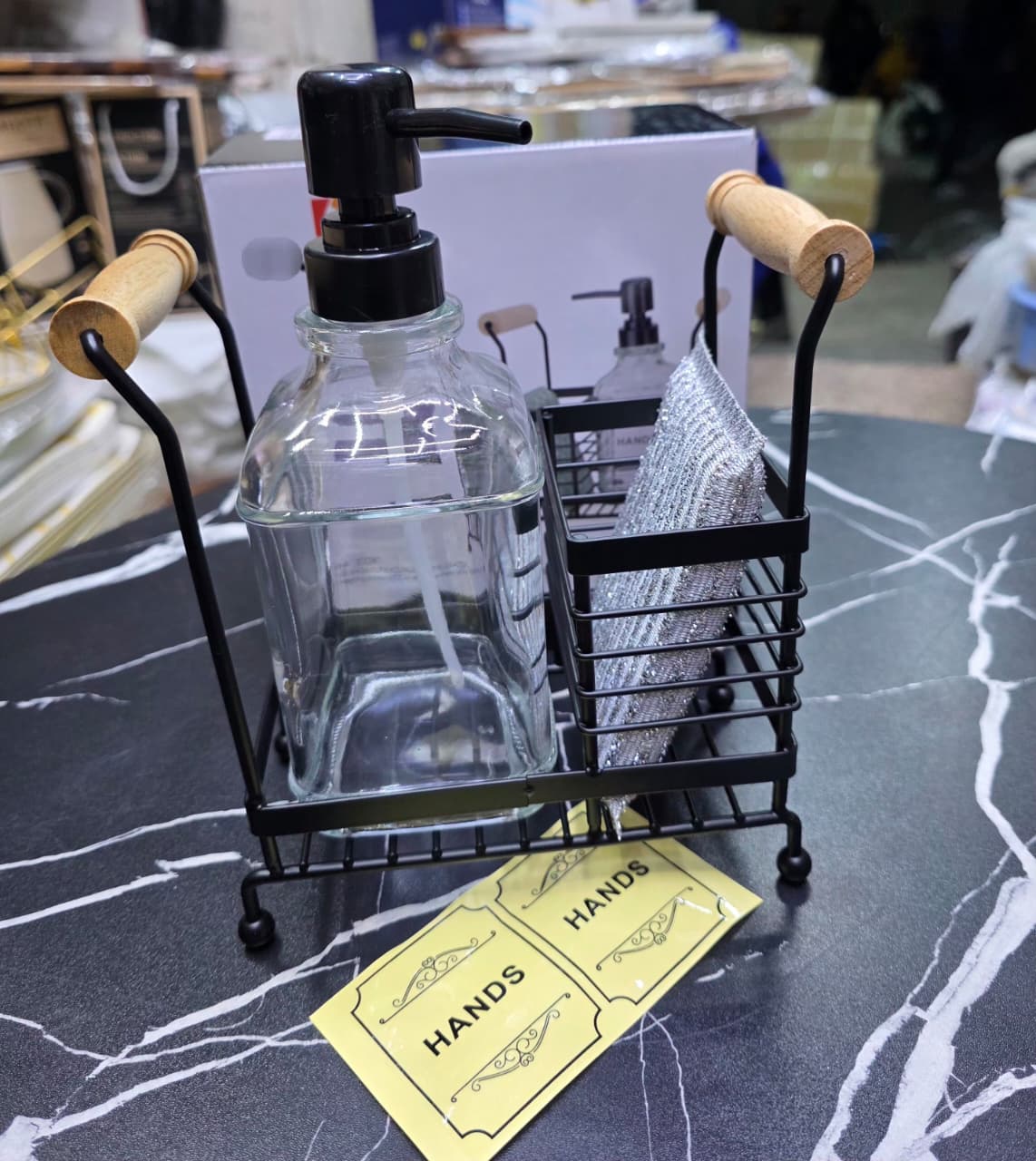 Glass Soap Dispenser with Stand