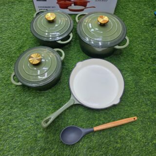 7pcs Enamel Cast iron cooking pots