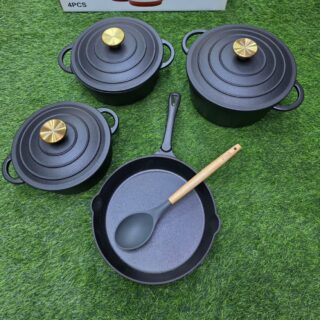 7pcs Enamel Cast iron cooking pots