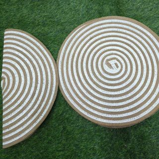 Round Boho Elegant Braided table mats 6pcs.