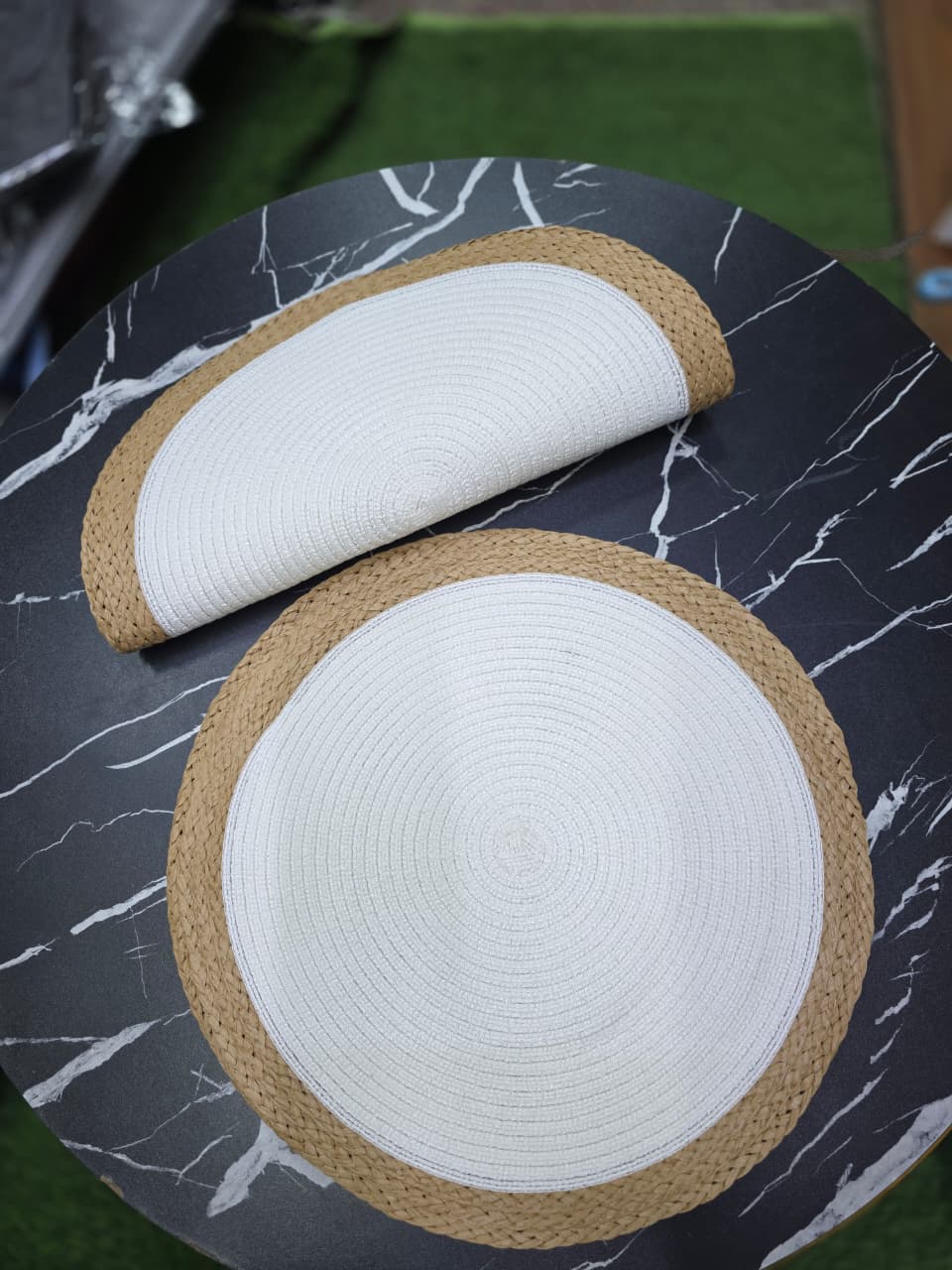 Round Boho Elegant Braided table mats 6pcs. - Image 2